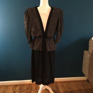 Adorable vintage 1980's polka dot dress